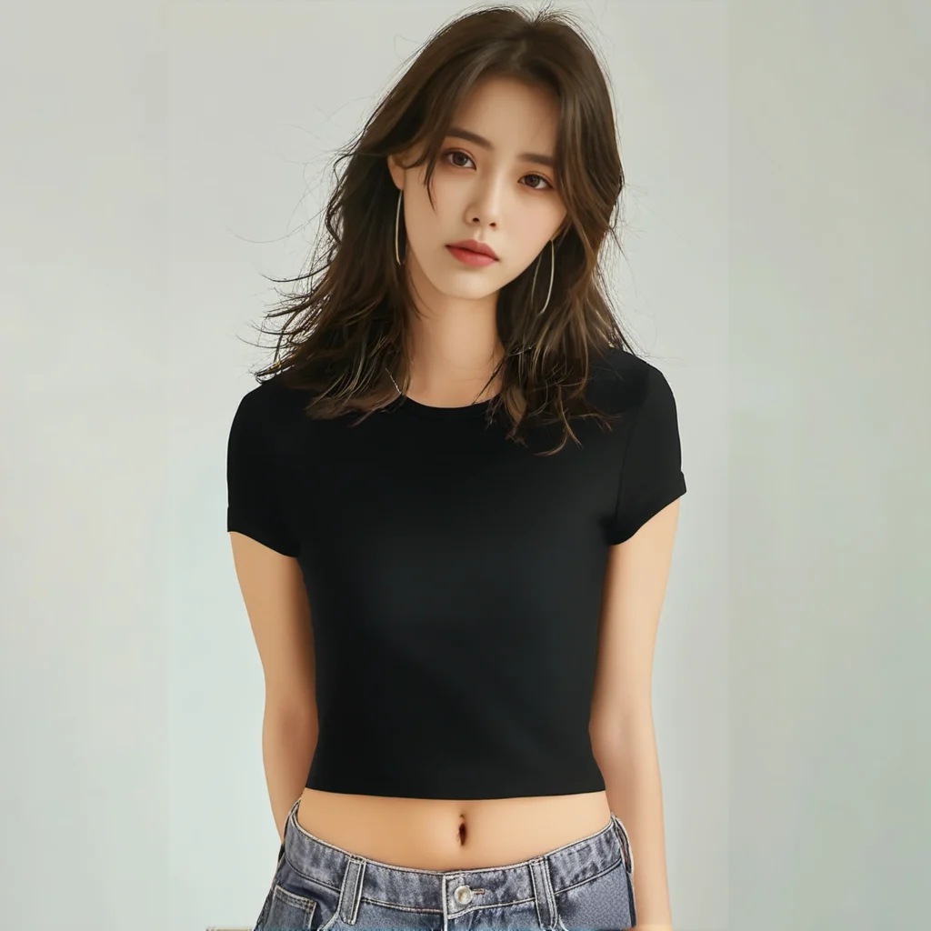 חולצת טריקו קצרה לנשים (משלוח חינם)